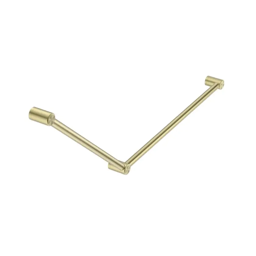 Nero Mecca Care 32mm Grab Rail Set 45° 750 x 900mm In Brushed Gold