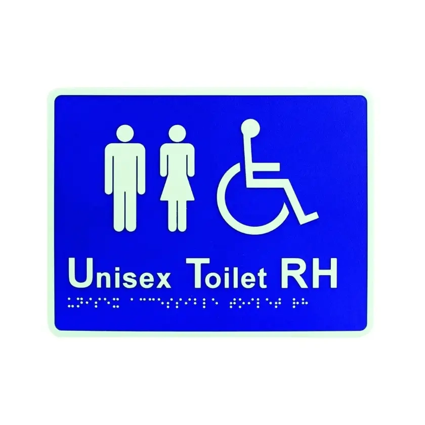 Unisex Disabled Access Right Hand Braille Signage