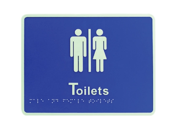 Unisex Toilets Braille Signage