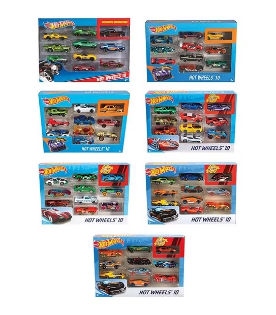 Hot Wheels 10 Pack Basic Cars. Assorted