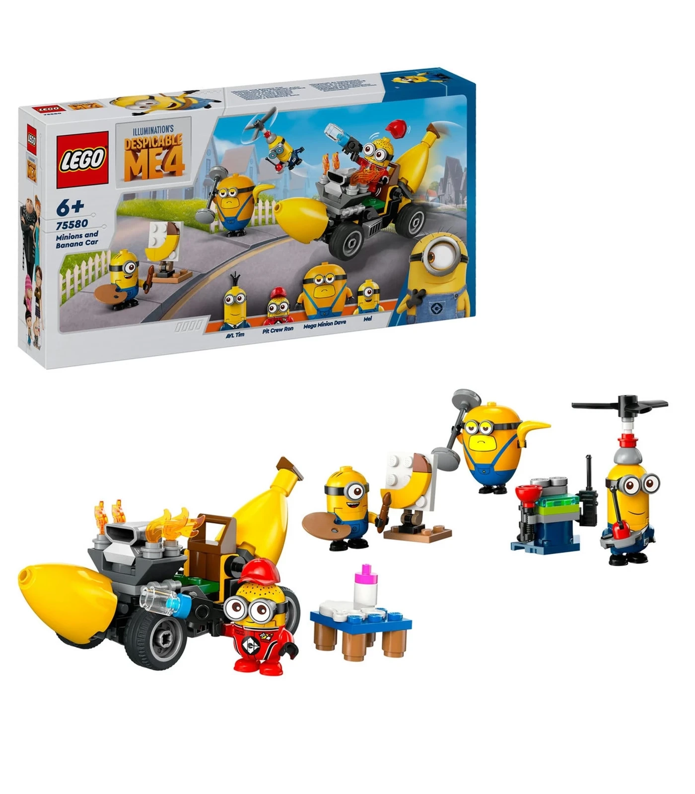 LEGO® Despicable Me 4 Minions and Banana Car 75580