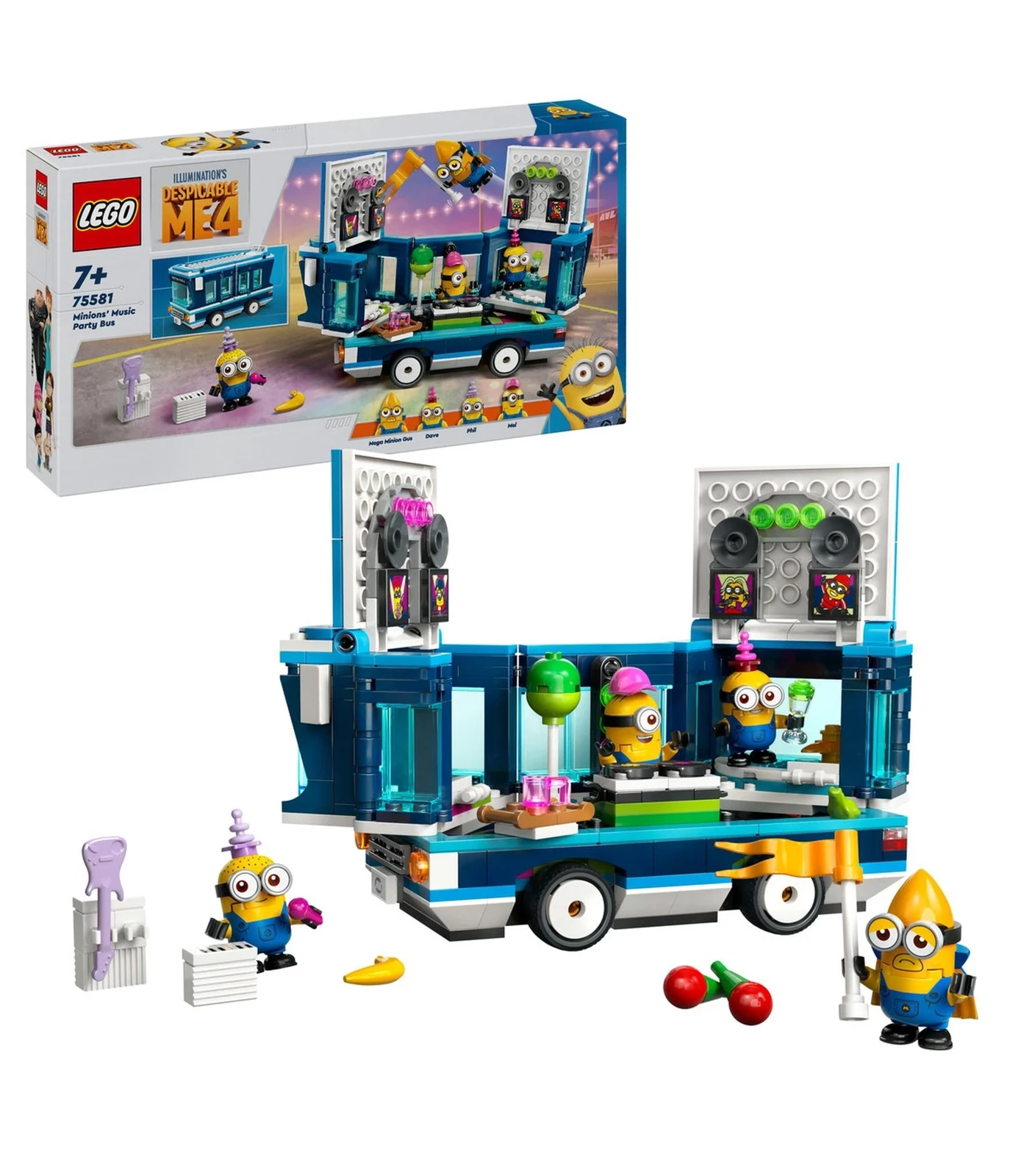 LEGO® Despicable Me 4 Minions’ Music Party Bus 75581