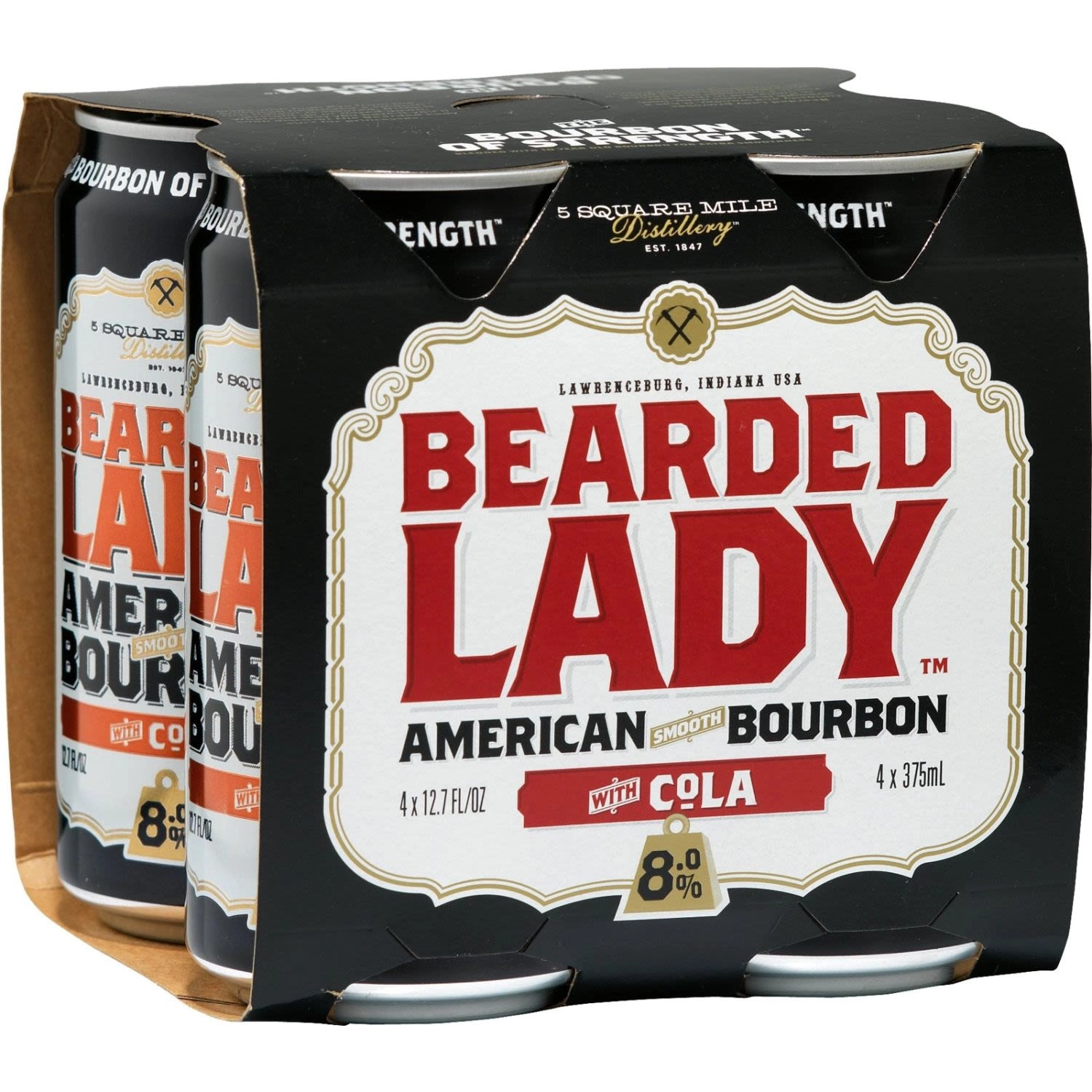 Bearded Lady Bourbon & Cola 8% Premix Cans 375mL