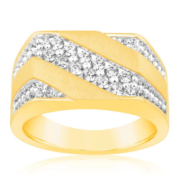 1 Carat Luminesce Lab Grown Diamond Gents Ring in 9ct Yellow Gold – Shiels Jewellers