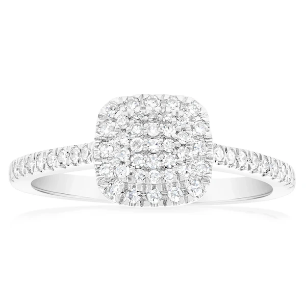 1/4 Carat Luminesce Laboratory Grown Silver Ring with 57 Diamonds – Shiels Jewellers