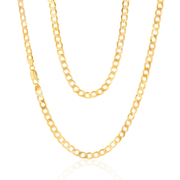 9ct Yellow Gold 150 Gauge Curb 55cm Chain – Shiels Jewellers