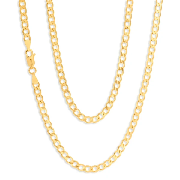 9ct Yellow Gold 55cm "Cronos" Curb Chain – Shiels Jewellers