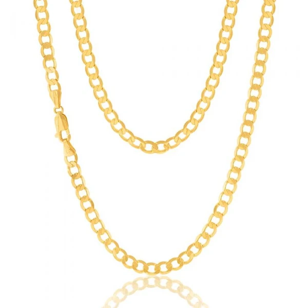 9ct Yellow Gold 55cm Curb Chain – Shiels Jewellers