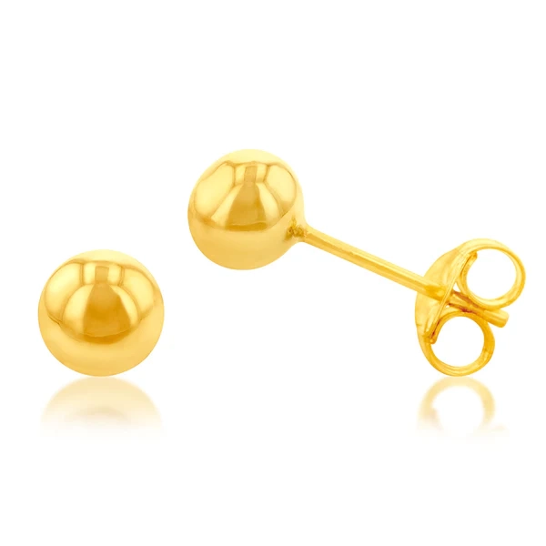 9ct Yellow Gold 5mm Ball Stud Earrings – Shiels Jewellers