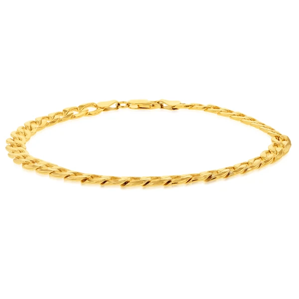 9ct Yellow Gold Copperfilled Curb 150 Gauge 22cm Bracelet – Shiels Jewellers