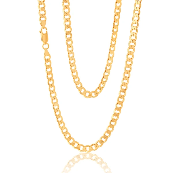 9ct Yellow Gold Curb Chain 50cm in 150 Gauge – Shiels Jewellers