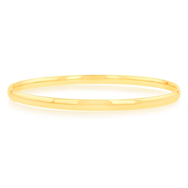 9ct Yellow Gold Fancy 60mm Bangle – Shiels Jewellers