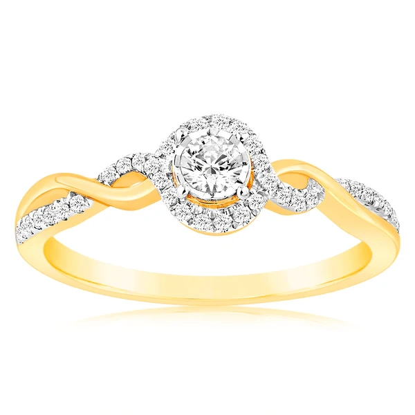 9ct Yellow Gold Luminesce Lab Grown Diamond Ring with 11 Brilliant Cut – Shiels Jewellers