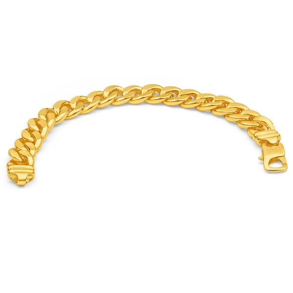 9ct Yellow Gold Silver Filled 21cm Curb Bracelet – Shiels Jewellers