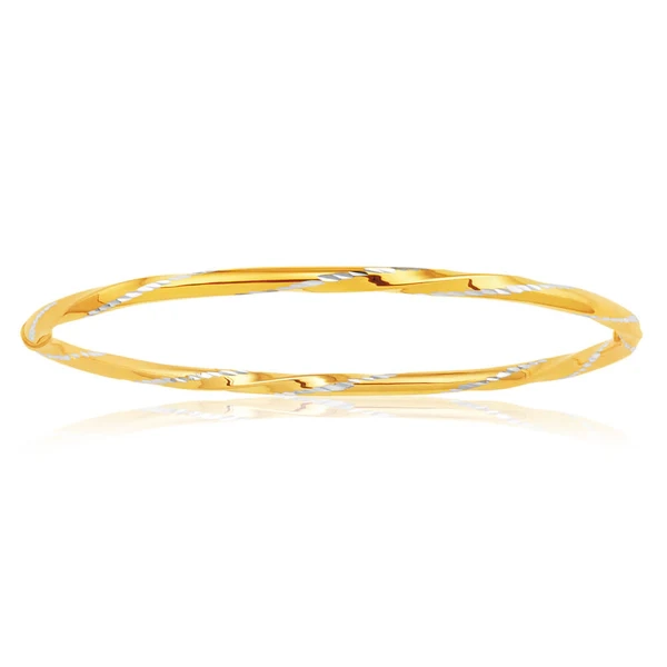 9ct Yellow Gold Silver Filled Bangle 65mm – Shiels Jewellers