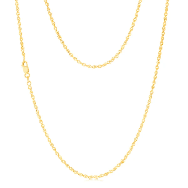 9ct Yellow Gold Silver-filled Fancy 45cm Chain – Shiels Jewellers