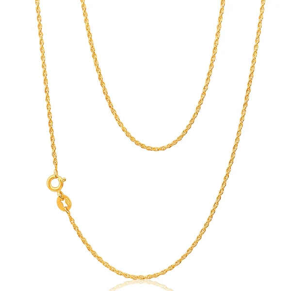 9ct Yellow Gold Silver Filled Singapore 50cm Chain 25 Gauge – Shiels Jewellers