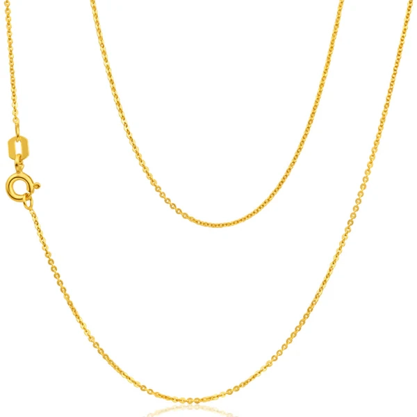 9ct Yellow Gold Silver Filled Trace 45cm Chain – Shiels Jewellers