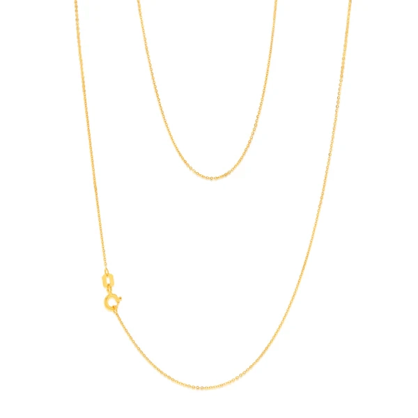 9ct Yellow Gold Silverfilled Trace 25 Gauge 50cm Chain – Shiels Jewellers