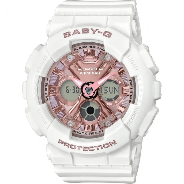 Baby-G BA-130-7A1DR White Resin Watch – Shiels Jewellers