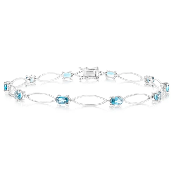 London Blue Topaz Bracelet in Sterling Silver – Shiels Jewellers