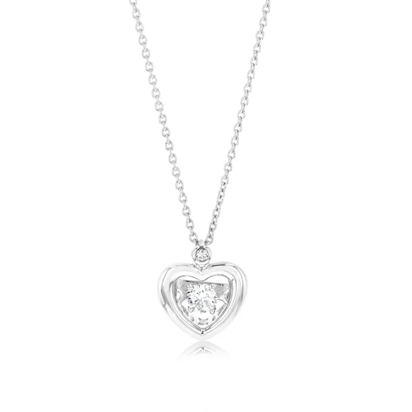 Luminesce Lab Grown 1/6 Carat Diamond Heart Pendant in Sterling Silver – Shiels Jewellers