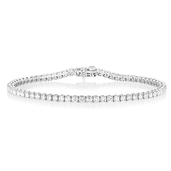 Luminesce Lab Grown 3 Carat Diamond Tennis Bracelet in 9ct White Gold – Shiels Jewellers