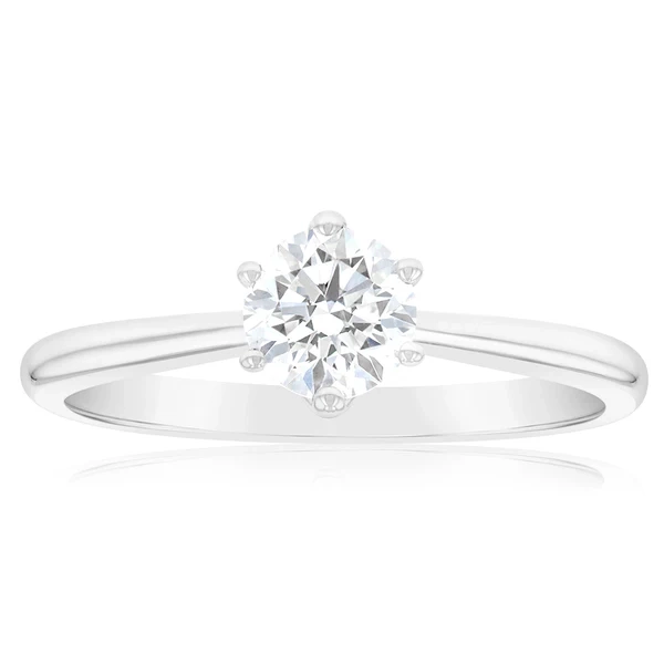 Luminesce Lab Grown 3/4 Carat Diamond Solitaire Ring set in 14ct White – Shiels Jewellers