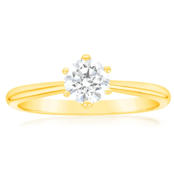 Luminesce Lab Grown 3/4 Carat Diamond Solitaire Ring set in 14ct Yello – Shiels Jewellers