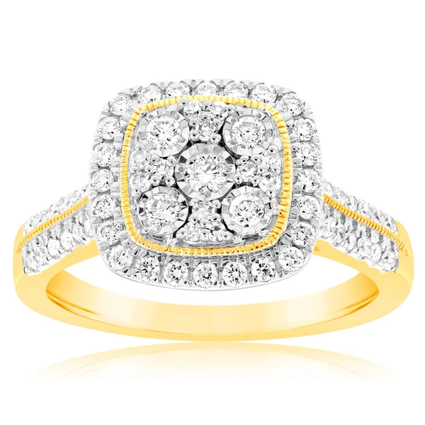 Luminesce Lab Grown Diamond 1/2 Carat Ring Set in 9 Carat Yellow Gold – Shiels Jewellers