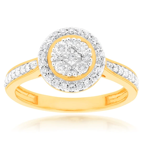 Luminesce Lab Grown Diamond 1/5 Carat Dress Ring in 9ct Yellow Gold – Shiels Jewellers