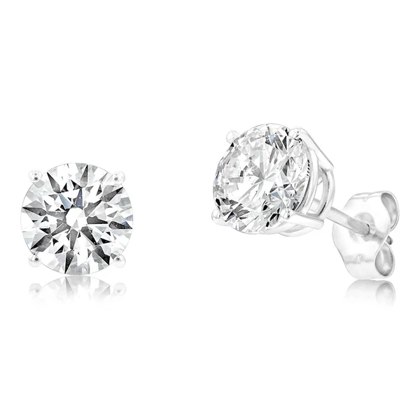 Luminesce Lab Grown Diamond 2 Carat Solitaire Stud Earrings in 14ct Wh – Shiels Jewellers