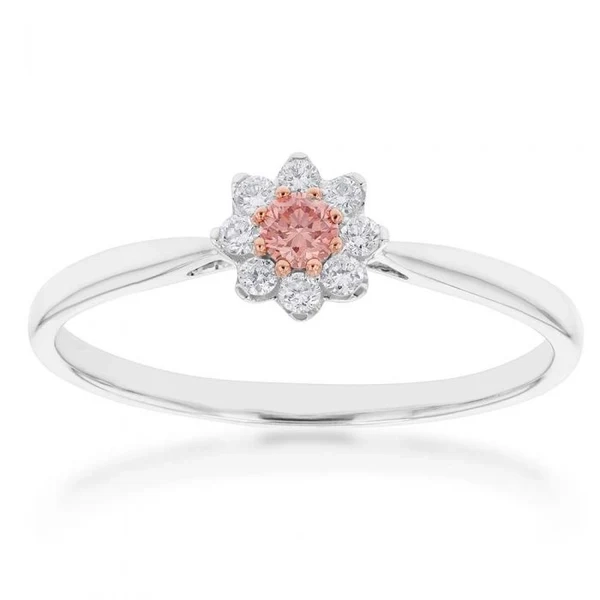 Luminesce Lab Grown Pink & White 1/4 Carat Diamond Ring set in a 9ct W – Shiels Jewellers