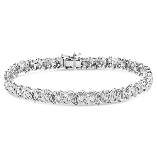 Sterling Silver 1/2 Carat 18.5cm Diamond Bracelet – Shiels Jewellers