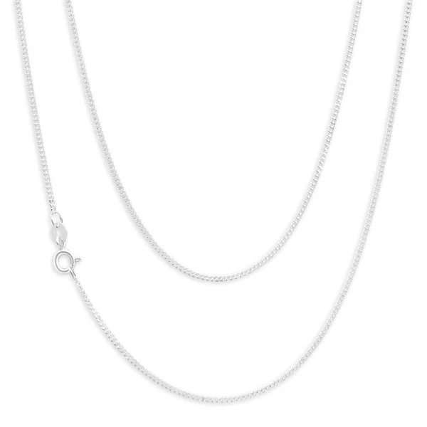 Sterling Silver 40 Gauge Diamond Cut 55cm Curb Chain – Shiels Jewellers