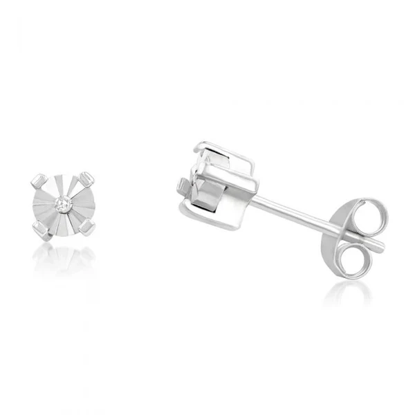 Sterling Silver 4mm Diamond Stud Earrings – Shiels Jewellers