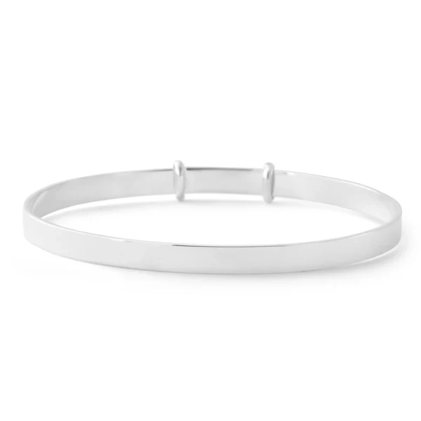 Sterling Silver 50mm Plain Expandable Baby Bangle – Shiels Jewellers