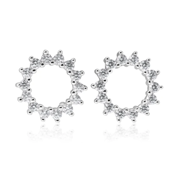 Sterling Silver Claw Set Circle of Life Stud Earrings – Shiels Jewellers