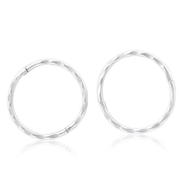 Sterling Silver Faceted Sleeper 13mm Earrings – Shiels Jewellers