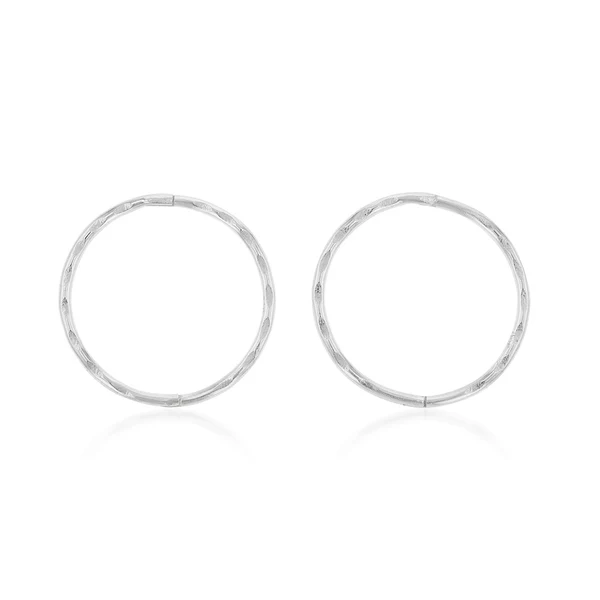 Sterling Silver Sleeper Facet 16mm Earrings – Shiels Jewellers