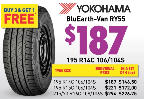 Tyre - Yokohama BluEarth-Van RY55