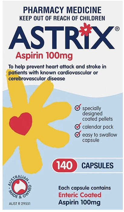 Astrix Low Dose Aspirin 140 Capsules