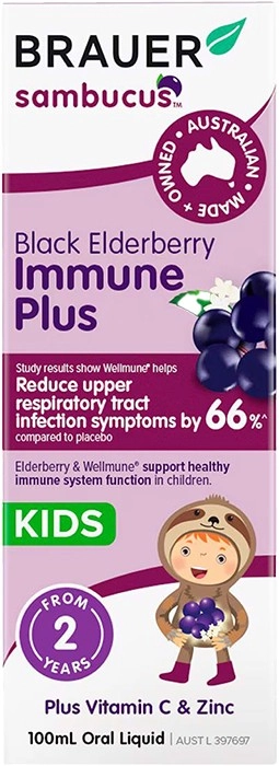 Brauer Sambucus Black Elderberry Kids Immune Plus 100ml