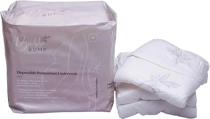 Bubba Bump Disposable Postpartum Underwear M 8 Pack