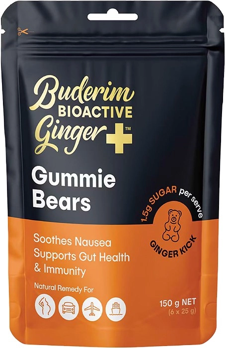 Buderim Ginger BioActive Ginger+ Hot Gummie Bears 150g