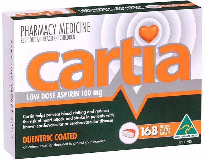 Cartia Low Dose Aspirin 168 Tablets