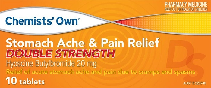 Chemists Own Stomach Ache & Pain Relief Double Strength 10 Tablets