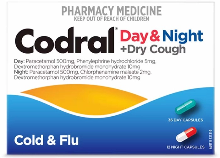 Codral Day & Night + Dry Cough Cold & Flu 48 Capsules