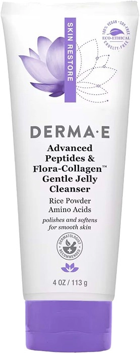 Derma E Advanced Peptides & Flora- Collagen Gentle Jelly Cleanser 113g