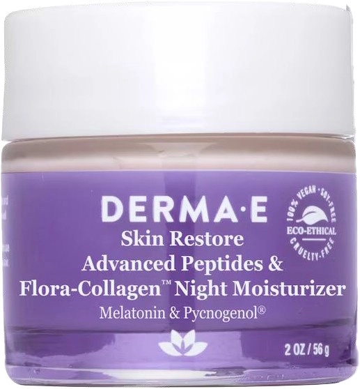 Derma E Advanced Peptides & Flora- Collagen Night Moisturiser 56g